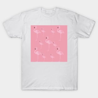 Pink Flamingo Birds T-Shirt